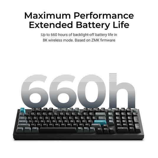 Keychron q5 ultra-m3 8k wireless custom mechanical keyboard (wit, us lay-out (qwerty), silk pom banana, 96%, rgb, hot swap, 8k, 2.4 ghz | bluetooth 5.2 | usb-c)