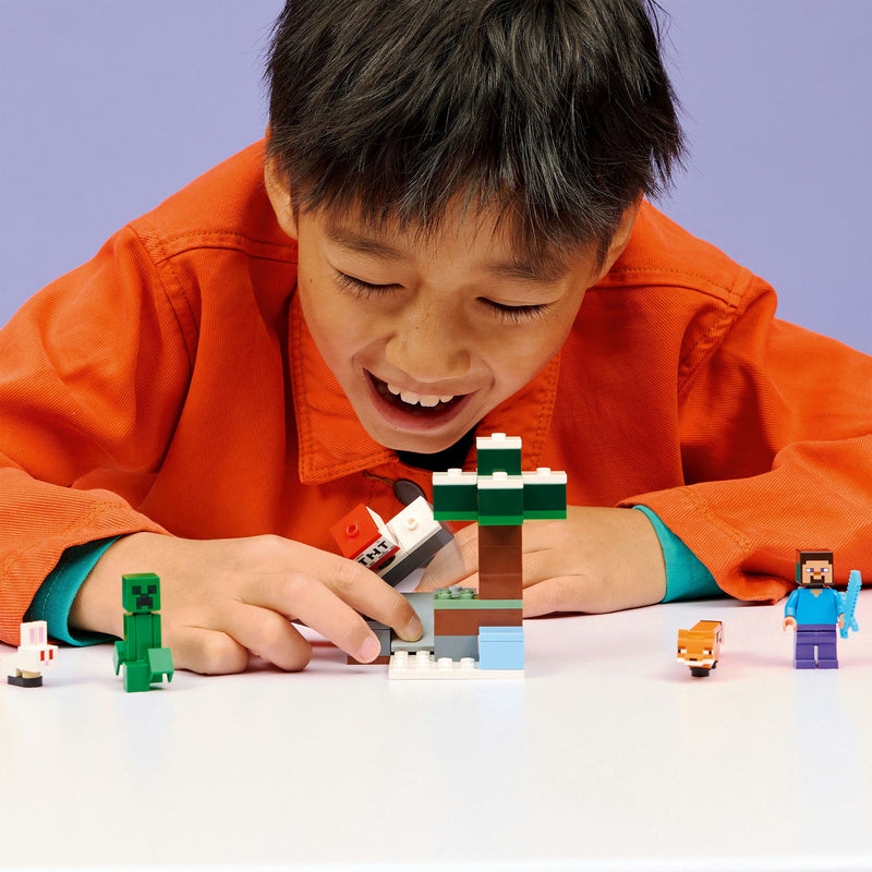 Afbeelding laden in galerijviewer, Lego minecraft steve's taiga-avontuur videogame bouwpakket voor kinderen - 21583

