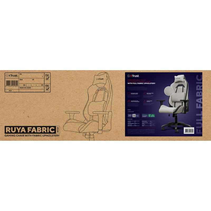 Afbeelding laden in galerijviewer, Trust gxt 723 ruya comfortabele stoffen gaming stoel
