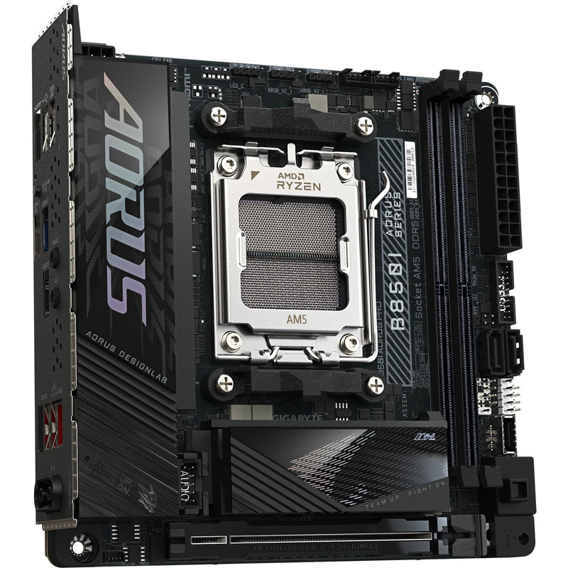 Afbeelding laden in galerijviewer, Gigabyte b850i aorus pro socket am5 moederbord (zwart, raid, 2.5gb-lan, wi-fi 7, bt, sound, mini-itx)
