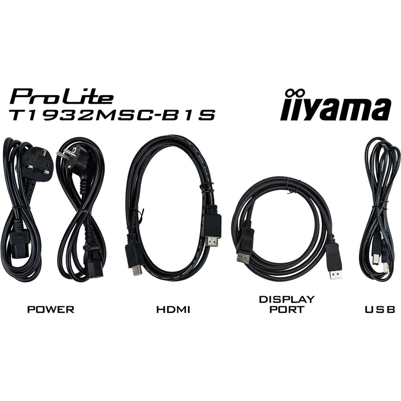 Afbeelding laden in galerijviewer, Iiyama prolite t1932msc-b1s 19 touchscreen monitor (zwart, hdmi, displayport, vga)
