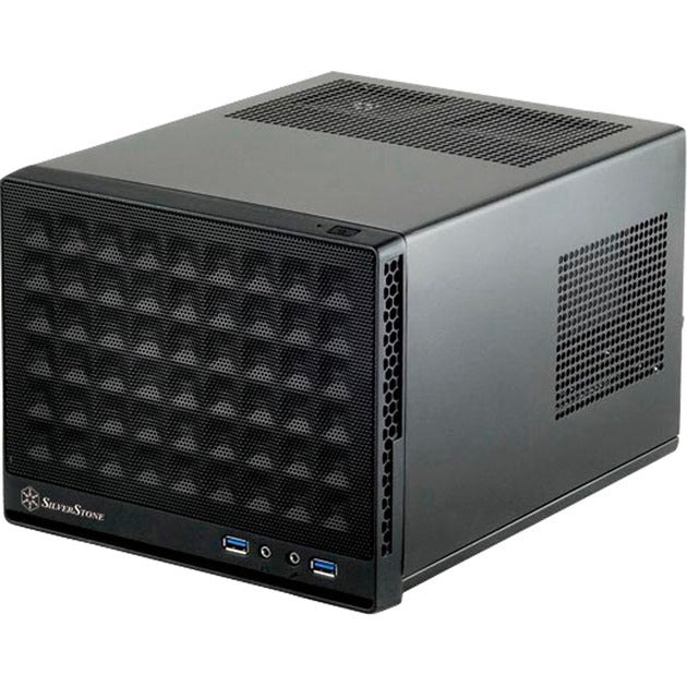 Afbeelding laden in galerijviewer, Silverstone sg13b mini tower behuizing (zwart | 2x usb-a)
