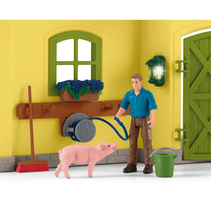 Afbeelding laden in galerijviewer, Schleich farm world - grote stal, geel speelfiguur
