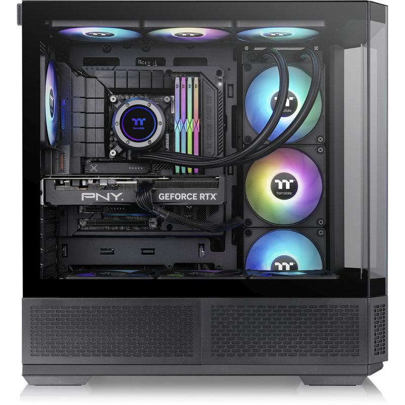 Afbeelding laden in galerijviewer, Thermaltake view 370 tg argb midi tower behuizing (zwart | 2x usb-a | 1x usb-c | rgb | tempered glass)
