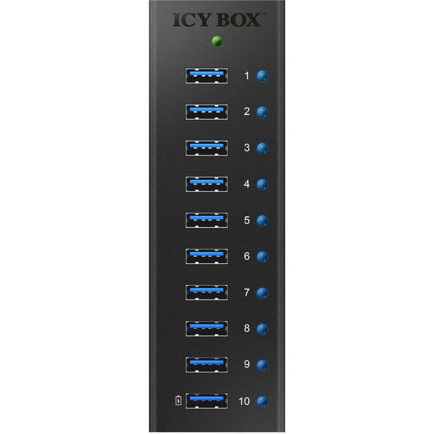 Afbeelding laden in galerijviewer, Icy box ib-ac6110 usb-hub (zwart, 10x usb 3.0 poorten)
