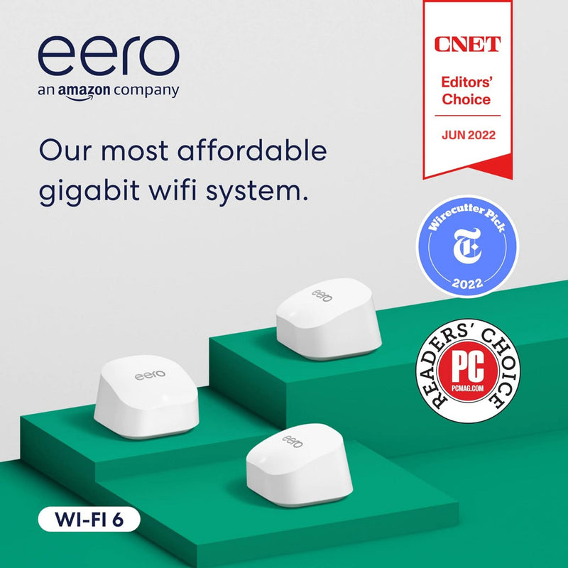 Afbeelding laden in galerijviewer, Eero 6+ mesh wifi system, 3 stuks mesh router (wit)
