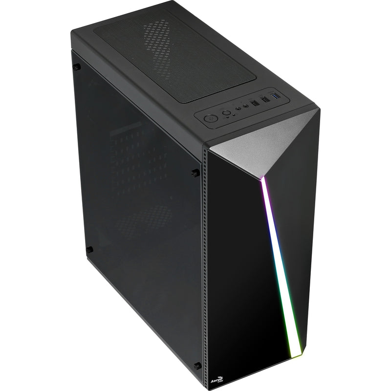 Afbeelding laden in galerijviewer, Aerocool shard midi tower behuizing (zwart | 3x usb-a | rgb | window)

