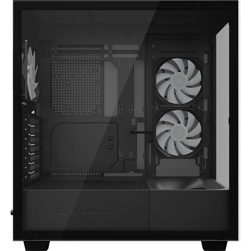 Afbeelding laden in galerijviewer, Sharkoon rebel c60 rgb midi tower behuizing (zwart | 2x usb-a | 1x usb-c | rgb | tempered glass)
