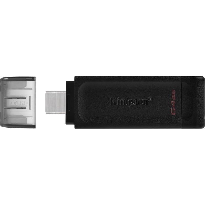 Afbeelding laden in galerijviewer, Kingston datatraveler 70 64 gb usb-stick (zwart, dt70 64gb, usb-c 3.2 gen 1)
