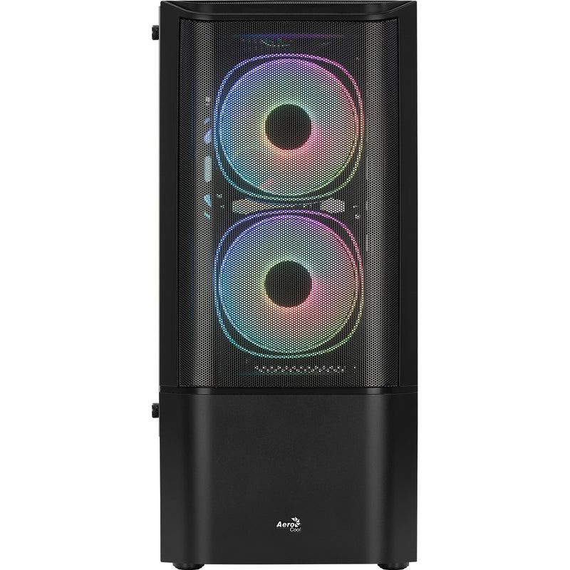 Afbeelding laden in galerijviewer, Aerocool quantum mesh v3 midi tower behuizing (zwart grijs | 3x usb-a | rgb | window)
