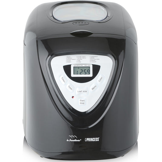 Princess 152009 broodbakmachine (zwart zilver, voor het maken van brood, cake, jam, yoghurt en rijst)