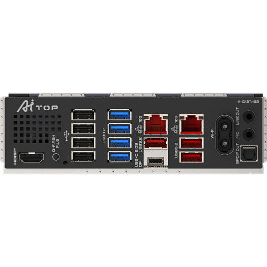 Gigabyte b850 ai top socket am5 moederbord (zwart grijs, raid, 2x 10 gb-lan, wi-fi 7, bt, sound, atx)