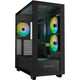 Sharkoon rebel c60 rgb midi tower behuizing (zwart | 2x usb-a | 1x usb-c | rgb | tempered glass)