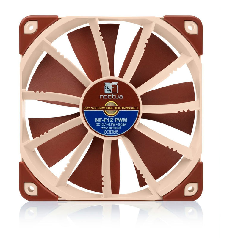 Afbeelding laden in galerijviewer, Noctua nf-f12 pwm case fan (lichtbruin, 120 x 120 x 25 mm)
