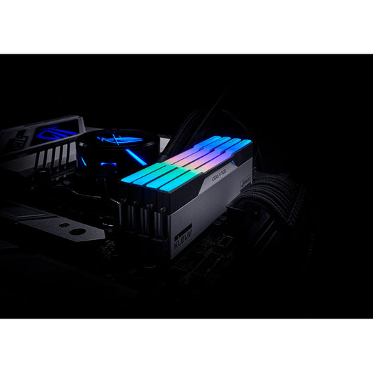 Klevv 32 gb ddr5-6200 (2x 16 gb) kit werkgeheugen (wit zwart, kd5agua80-62b320p, cras v rgb rog, xmp 3.0, expo)
