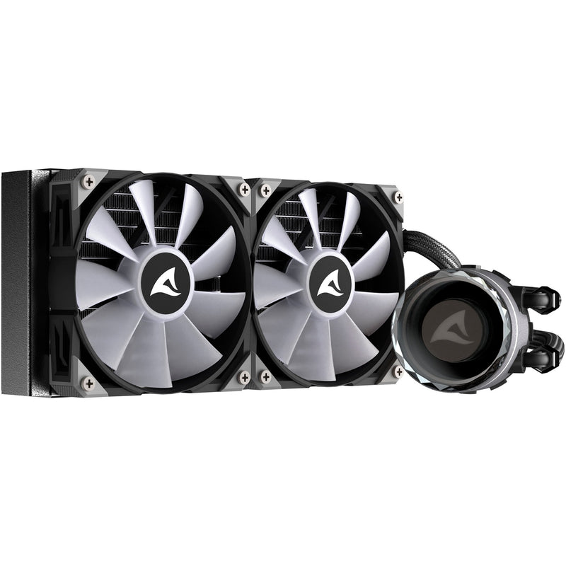 Afbeelding laden in galerijviewer, Sharkoon s80 rgb waterkoeling (zwart, 4-pins pwm fan-connector)
