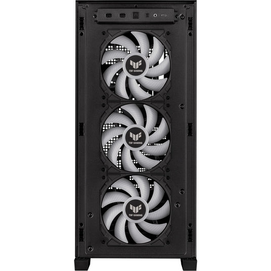 Asus tuf gaming gt302 argb midi tower behuizing (zwart | 2x usb-a | 1x usb-c | rgb | tempered glass)