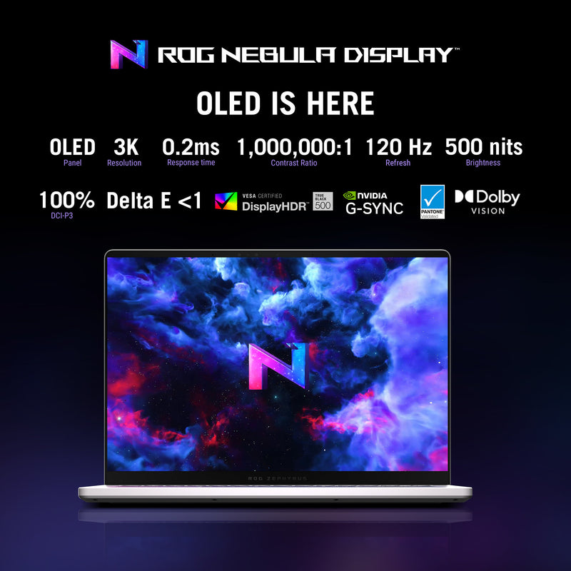 Afbeelding laden in galerijviewer, Asus rog zephyrus g14 ga403um-qs024w 14 copilot+ gaming laptop (wit | ryzen 9 270 | rtx 5060 | 16 gb | 1 tb ssd | oled)
