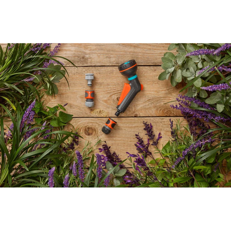 Afbeelding laden in galerijviewer, Gardena classic multi-broes startset incl. waterstop spuitpistool (18373-20 | sproeier | waterstop | kraanstuk | slangaansluiting)
