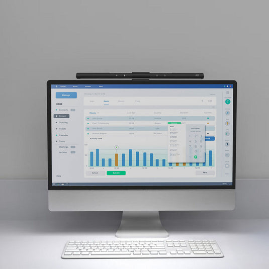 Act connectivity dimbare monitor led lichtbalk led-bar (zwart, usb-voeding, 3000k-6500k)