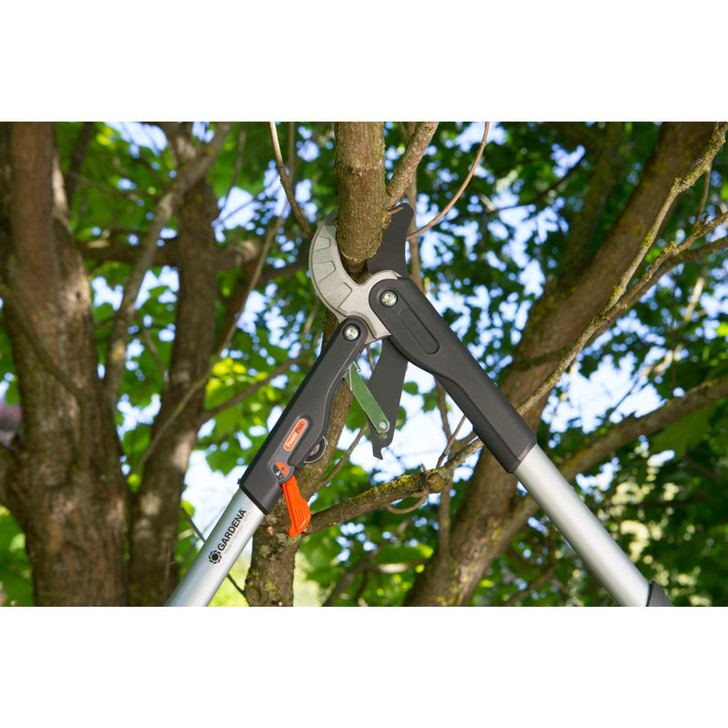 Afbeelding laden in galerijviewer, Gardena comfort hefboomtakkenschaar smartcut (grijs turquoise, 8773-20)
