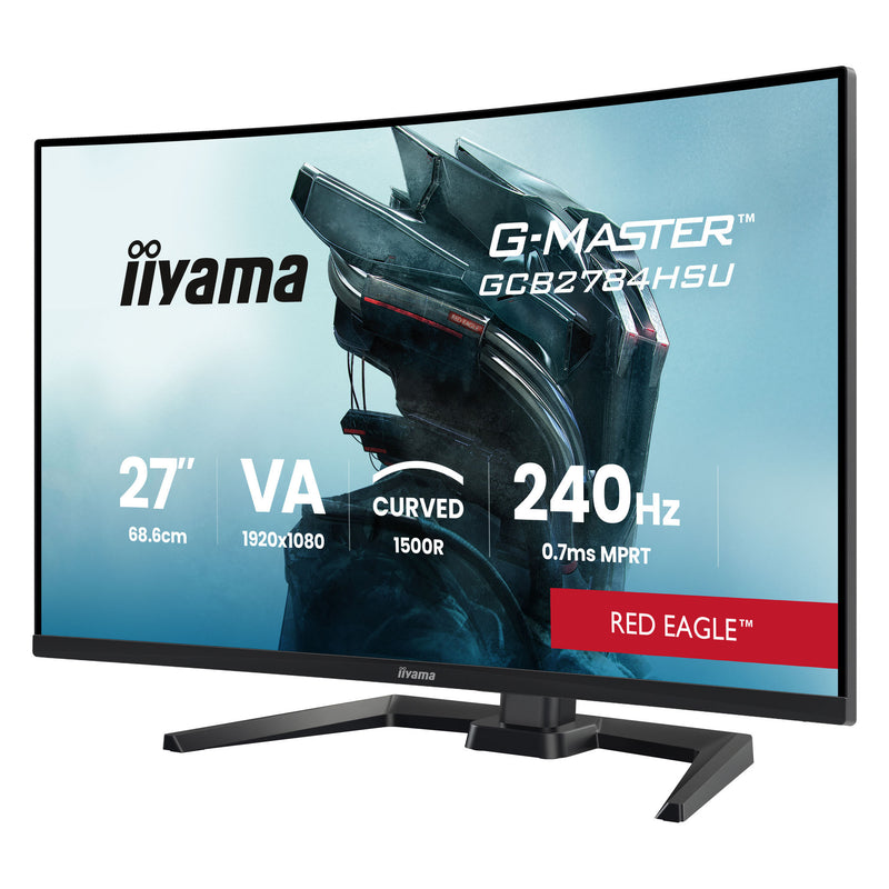 Afbeelding laden in galerijviewer, Iiyama g-master red eagle gcb2784hsu-b1 27 curved gaming monitor (zwart, 2x hdmi, displayport, 2x usb, 240 hz)
