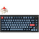 Keychron v1 max-d1 rgb mechanisch toetsenbord (zwart, us lay-out (qwerty), gateron jupiter red, 75%, rgb leds, double-shot pbt, hot swap, 2.4 ghz | bluetooth | usb-c, knob)