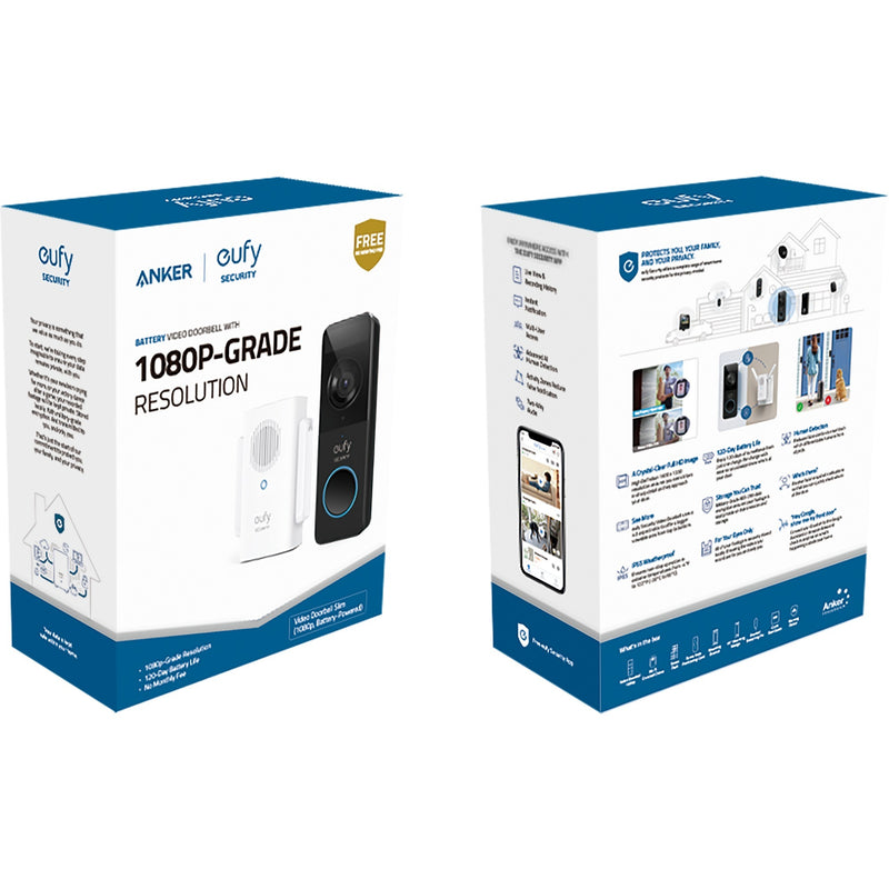 Afbeelding laden in galerijviewer, Anker eufy video doorbell slim (zwart)
