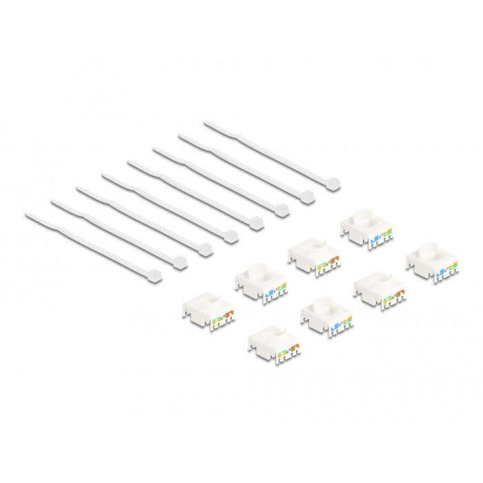 Afbeelding laden in galerijviewer, Delock rj45 jack naar lsa cat 6a toolfree keystone module (meerkleurig, 8 stuks)
