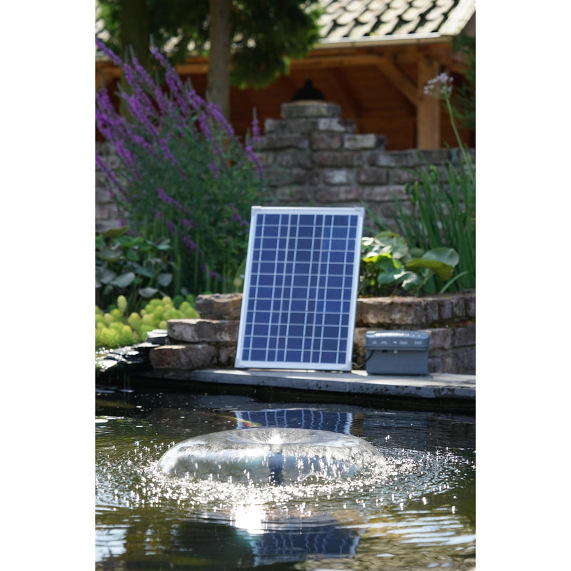 Afbeelding laden in galerijviewer, Ubbink solarmax 1000 accu pomp (zwart, incl. solarpaneel, pomp en accu)
