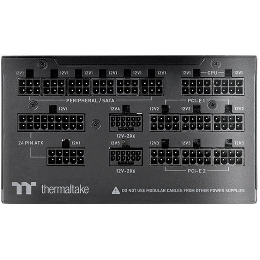 Thermaltake toughpower tf3 modulaire 1650 watt voeding (zwart, 2x 12v-2x6, 9x pcie)