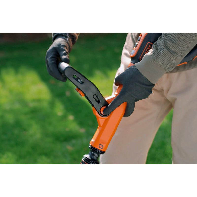Afbeelding laden in galerijviewer, Black+decker 18v trimmer met 2 messen en accu grastrimmer (zwart oranje, 25 cm, accu inbegrepen)
