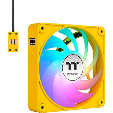 Thermaltake ct120 ex argb sync pc cooling fan bumblebee (3-fan pack) case fans (geel, 3 stuks, 120 x 120 x 25 mm, pwm)