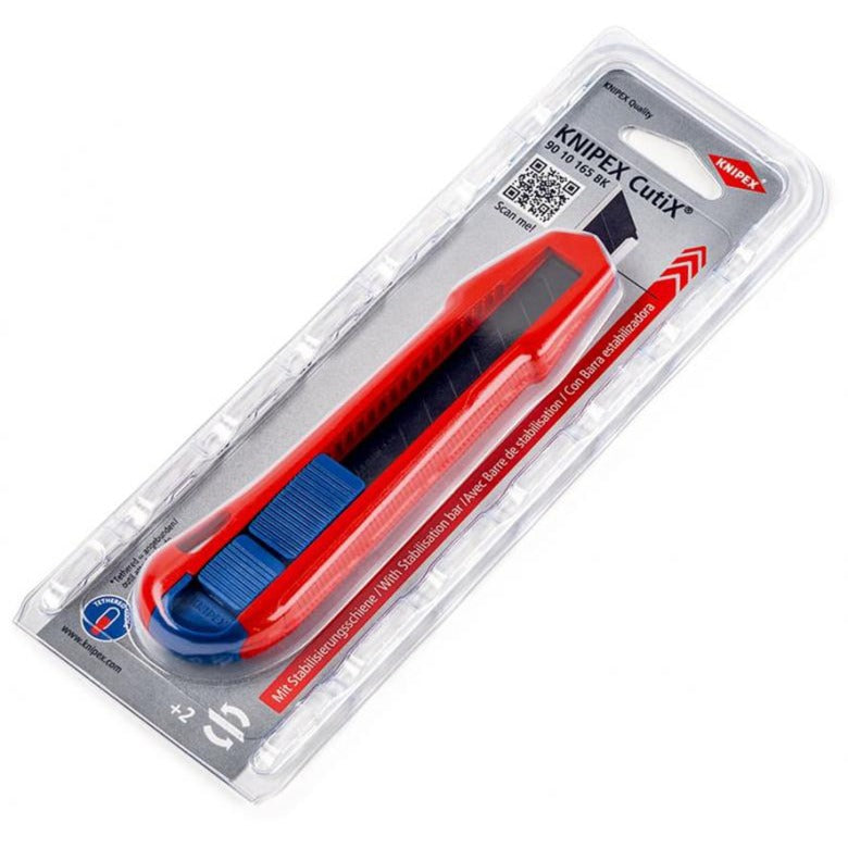 Afbeelding laden in galerijviewer, Knipex cutix universele mes stanleymes (rood blauw, incl. 2 mesbladen)
