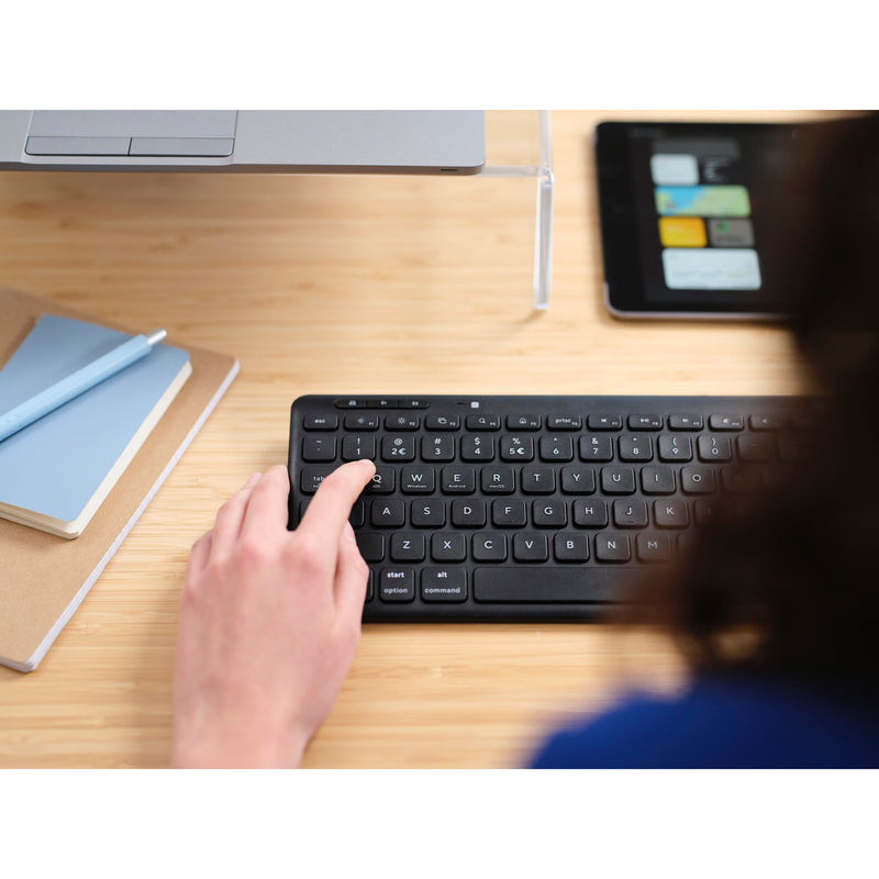 Afbeelding laden in galerijviewer, Trust lyra compact draadloos toetsenbord (zwart, us lay-out (qwerty), scissor switches, 65%, 2,4 ghz usb, bluetooth)
