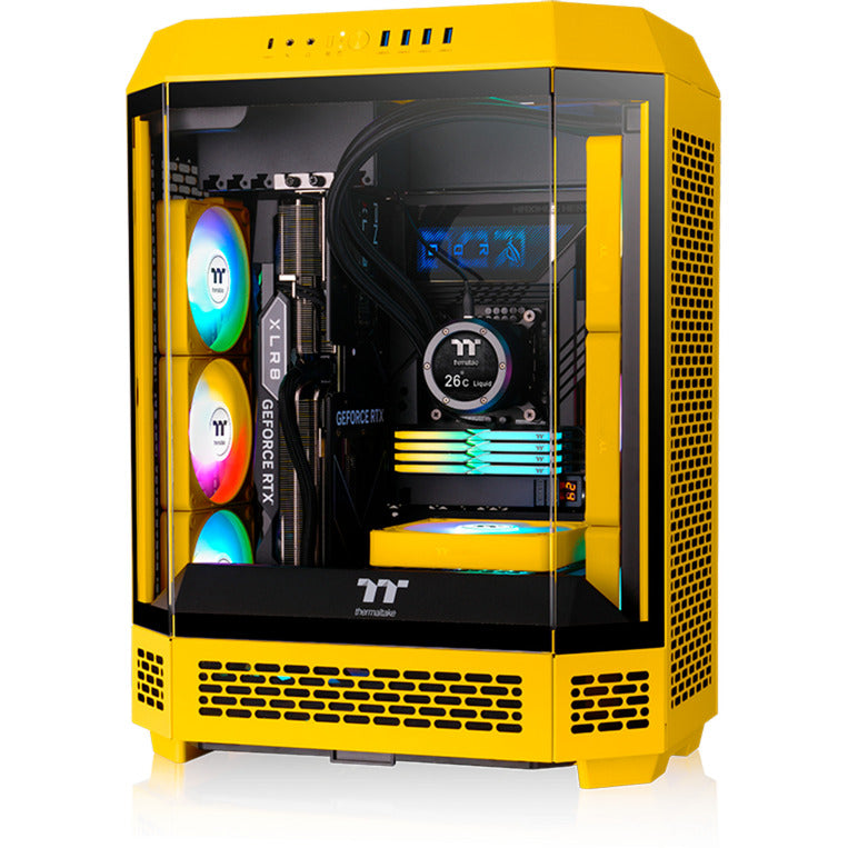 Afbeelding laden in galerijviewer, Thermaltake ct120 ex argb sync pc cooling fan bumblebee (3-fan pack) case fans (geel, 3 stuks, 120 x 120 x 25 mm, pwm)
