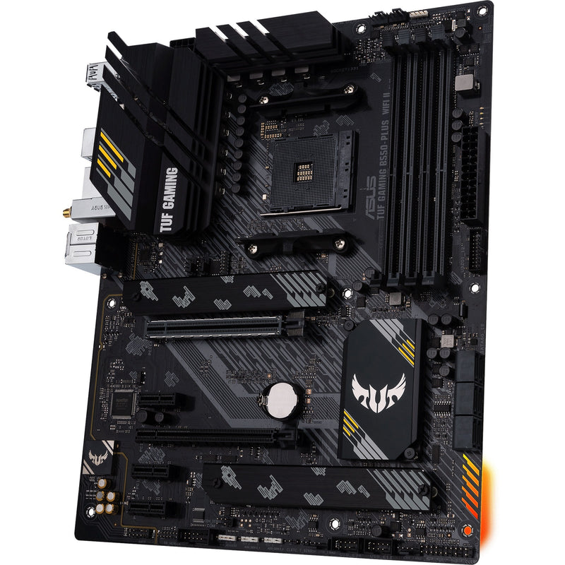 Afbeelding laden in galerijviewer, Asus tuf gaming b550-plus wifi ii socket am4 moederbord (zwart, raid, gb-lan, wi-fi 6, bt, sound, atx)
