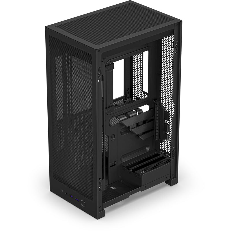 Afbeelding laden in galerijviewer, Nzxt h2 flow mini tower behuizing (zwart | 2x usb-a | 1x usb-c | tempered glass)
