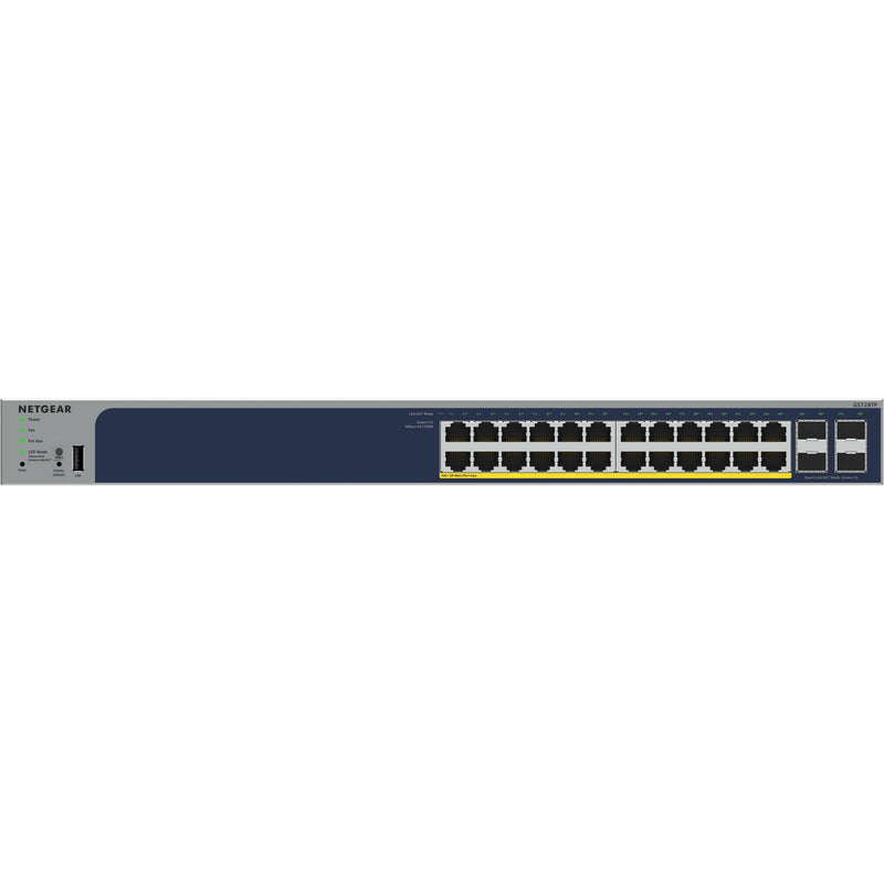 Afbeelding laden in galerijviewer, Netgear 24-port gigabit ethernet poe+ smart switch with 4 sfp ports (gs728tpv3)
