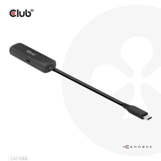 Club 3d usb-c naar hdmi 2.1+ pd 3.0 100 watt adapter (zwart)