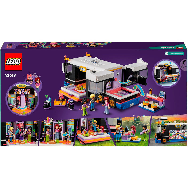 Afbeelding laden in galerijviewer, Lego friends - toerbus van popster constructiespeelgoed (42619)
