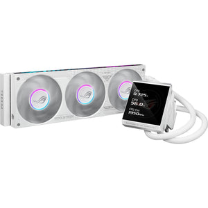 Asus rog strix lc iv 360 argb lcd waterkoeling (wit, 4-pin pwm)