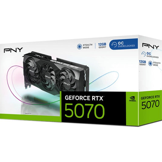 Pny geforce rtx 5070 oc grafische kaart (dlss 4, 3x displayport, 1x hdmi 2.1)