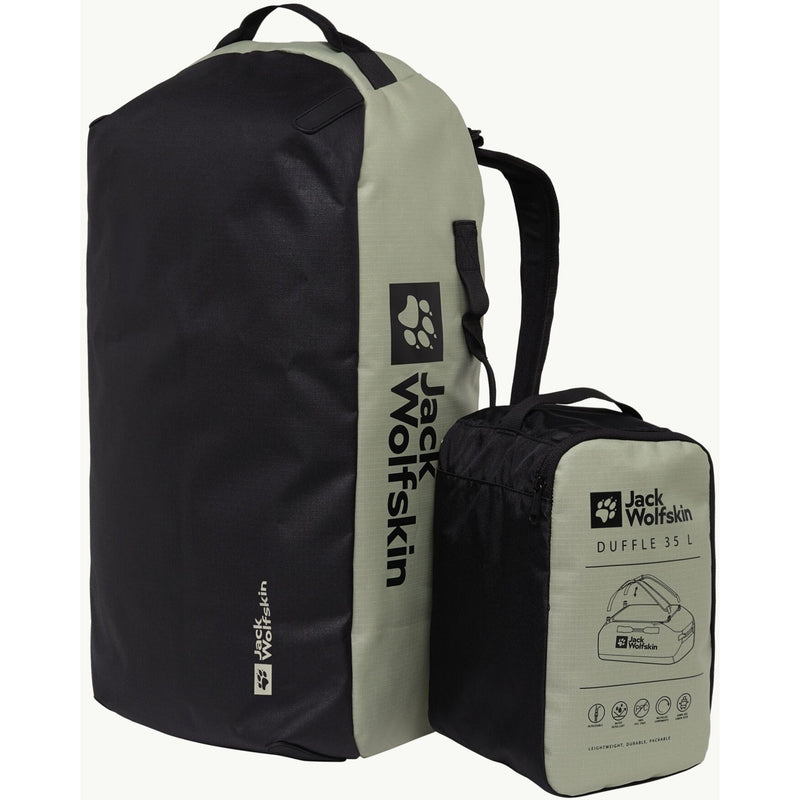Afbeelding laden in galerijviewer, Jack wolfskin all-in duffle 35 rugzak (lichtgroen, 35 liter)
