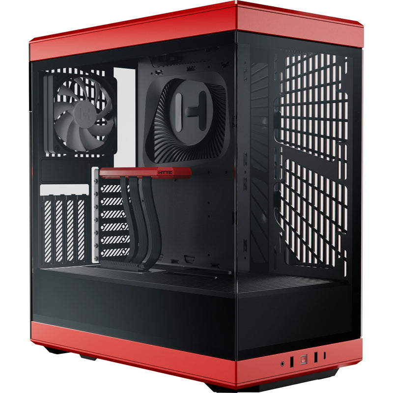 Afbeelding laden in galerijviewer, Hyte y40 midi tower behuizing (rood zwart | 2x usb-a | 1x usb-c | tempered glass)
