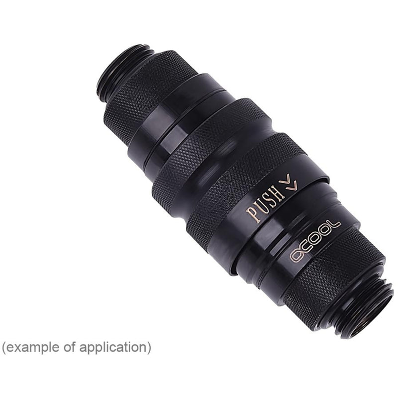 Afbeelding laden in galerijviewer, Alphacool eiszapfen quick release stekker g1 4 ag - deep black sluiting (zwart)
