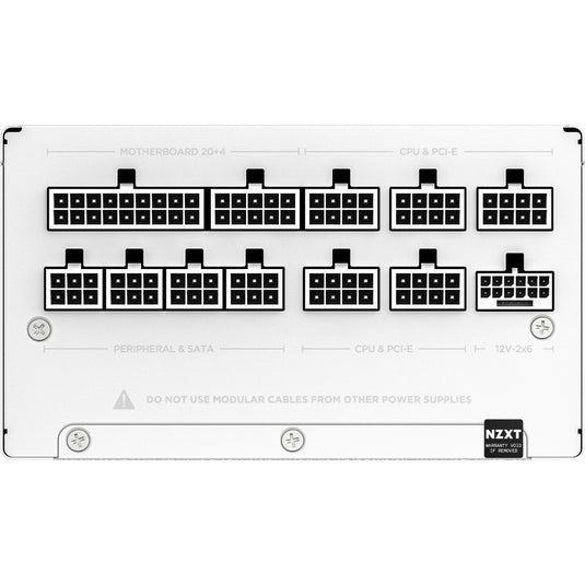 Nzxt c1200 gold atx 3.1 modulaire 1200 watt voeding (wit, 1x 12v-2x6, 3x pcie)