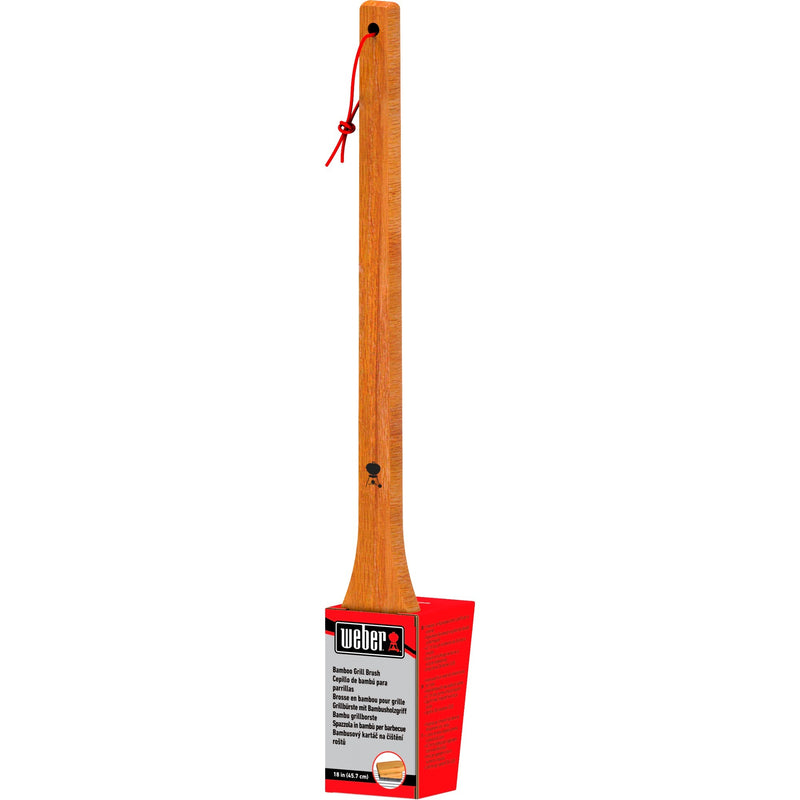Afbeelding laden in galerijviewer, Weber reinigingsborstel - bamboe grillreinigingsborstel (45 cm)
