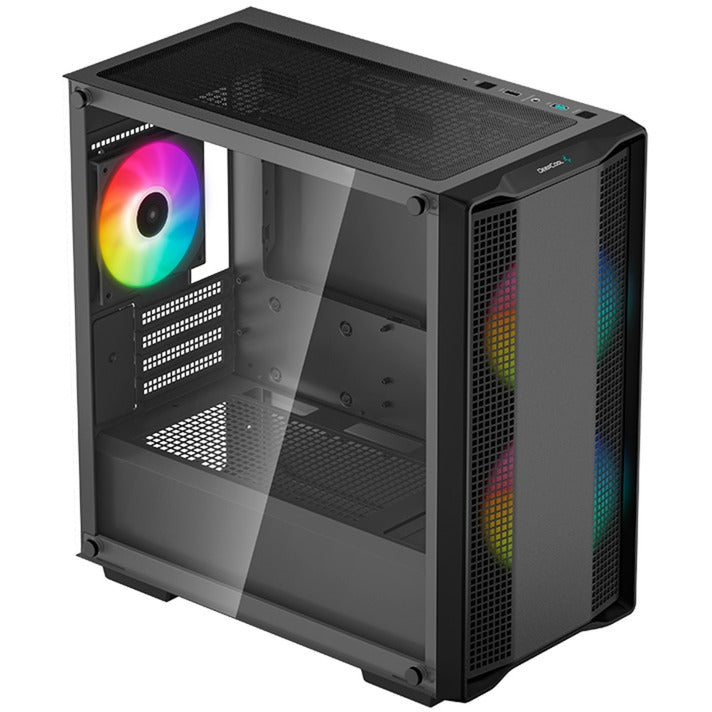 Afbeelding laden in galerijviewer, Deepcool cc360 argb mini tower behuizing (zwart | 2x usb-a | rgb | tempered glass)
