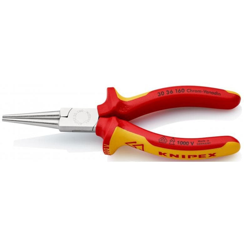 Afbeelding laden in galerijviewer, Knipex langbektang verchroomd ge‹soleerd met meer-componentengrepen, vde-getest 160 mm - 3036160
